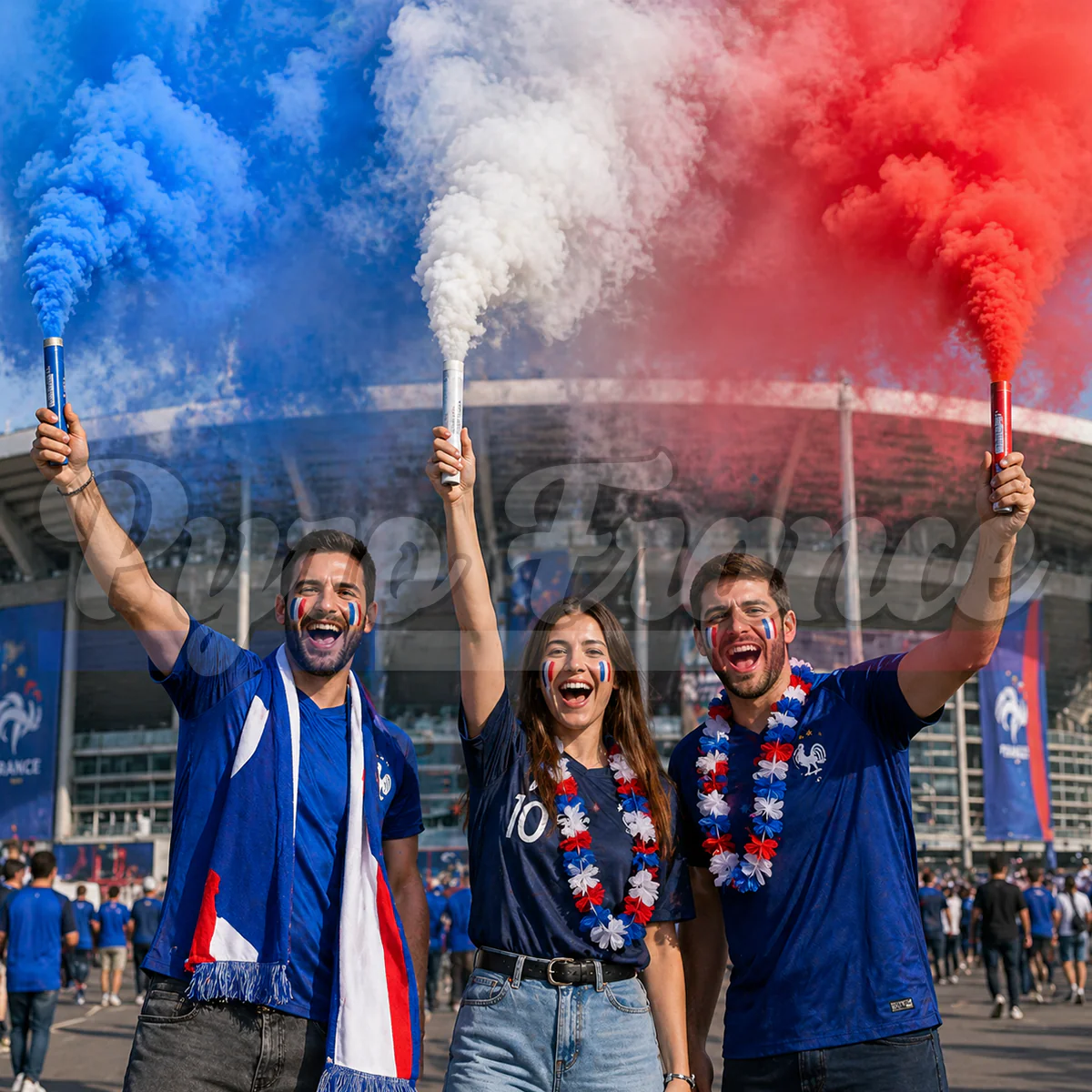 Pack Fumigènes Bleu Blanc Rouge - Image 2